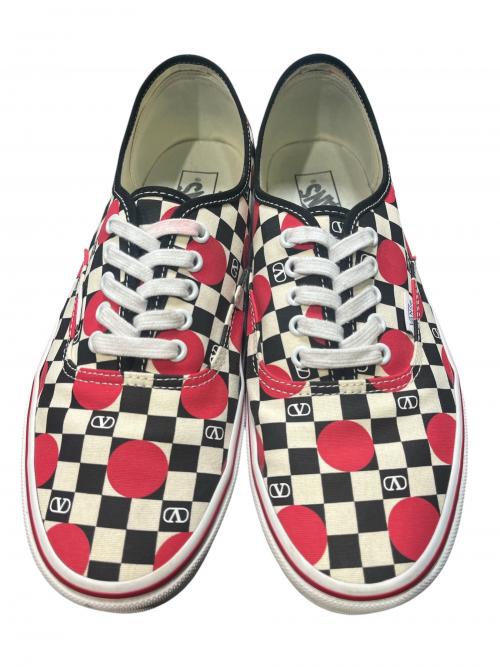 VALENTINO（ヴァレンティノ）VALENTINO (ヴァレンティノ) VANS (ヴァンズ) AUTHENTIC ホワイト×レッド サイズ:29.5の古着・服飾アイテム