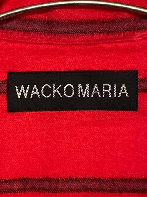 WACKO MARIA（ワコマリア）WACKO MARIA (ワコマリア) 26SS STRIPED OPEN COLLAR SHIRT S/S ( ストライプ オープンカラー シャツ ショートスリーブ ) レッド サイズ:XXLの古着・服飾アイテム