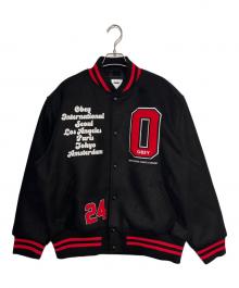 OBEY（オベイ）の古着「TOKYO INTERNATIONAL VARSITY JACKET」｜ブラック×レッド