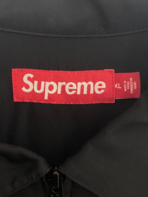 SUPREME（シュプリーム）Supreme (シュプリーム) 26ss Silk Zip Up S/S Shirt ブラック×グレー サイズ:XLの古着・服飾アイテム