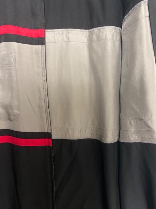 SUPREME（シュプリーム）Supreme (シュプリーム) 26ss Silk Zip Up S/S Shirt ブラック×グレー サイズ:XLの古着・服飾アイテム