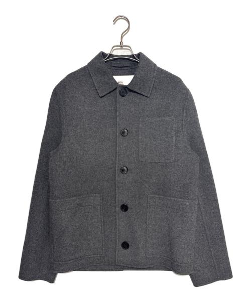 AMI Alexandre Mattiussi（アミアレクサンドルマテュッシ）AMI Alexandre Mattiussi (アミアレクサンドルマテュッシ) Wool Boxy Jacket グレー サイズ:Sの古着・服飾アイテム