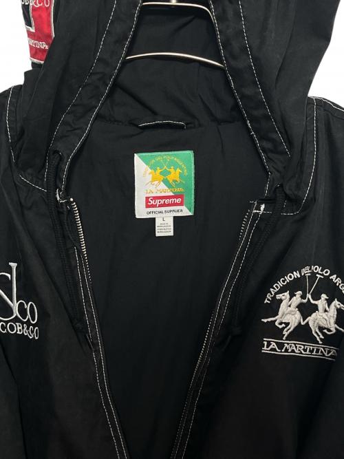 SUPREME（シュプリーム）Supreme (シュプリーム) La Martina (ラ マルティ－ナ) Jacob&Co (ジェイコブ) Lightweight Hooded Jacket ブラック サイズ:Lの古着・服飾アイテム
