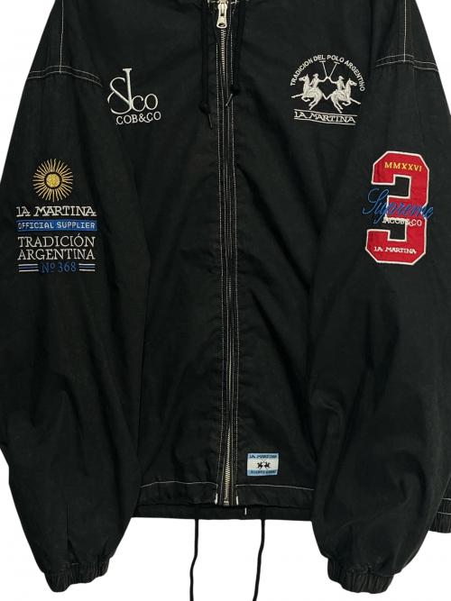 SUPREME（シュプリーム）Supreme (シュプリーム) La Martina (ラ マルティ－ナ) Jacob&Co (ジェイコブ) Lightweight Hooded Jacket ブラック サイズ:Lの古着・服飾アイテム