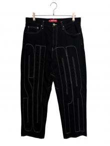 SUPREME（シュプリーム）の古着「Inset Spellout Baggy Jean」｜ブラック