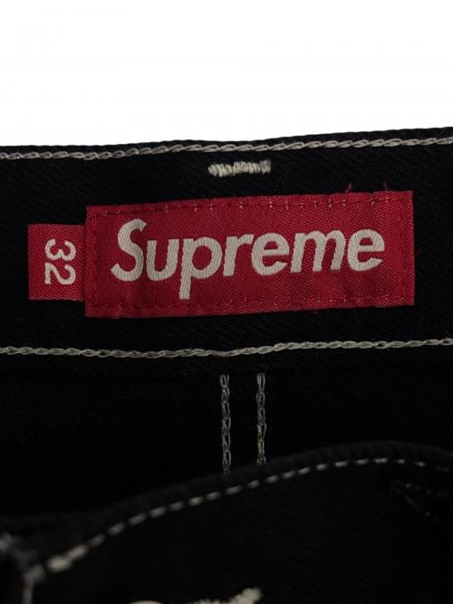 SUPREME（シュプリーム）SUPREME (シュプリーム) Inset Spellout Baggy Jean ブラック サイズ:32の古着・服飾アイテム