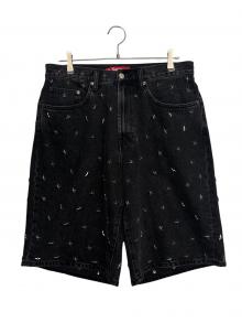 SUPREME（シュプリーム）の古着「Stars Studded Baggy Denim Short」｜ブラック