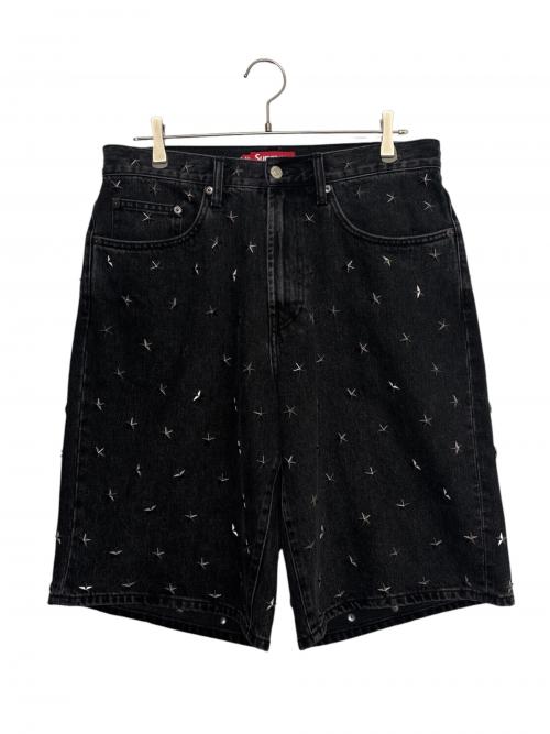 SUPREME（シュプリーム）SUPREME (シュプリーム) Stars Studded Baggy Denim Short ブラック サイズ:32の古着・服飾アイテム