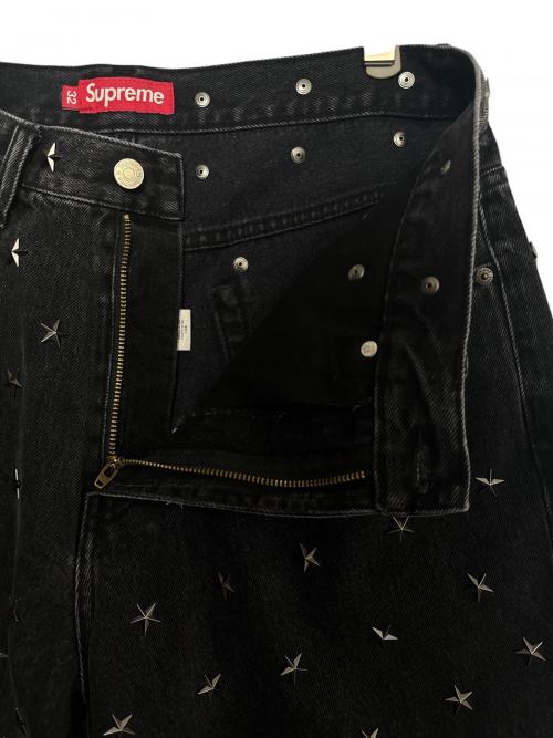 SUPREME（シュプリーム）SUPREME (シュプリーム) Stars Studded Baggy Denim Short ブラック サイズ:32の古着・服飾アイテム