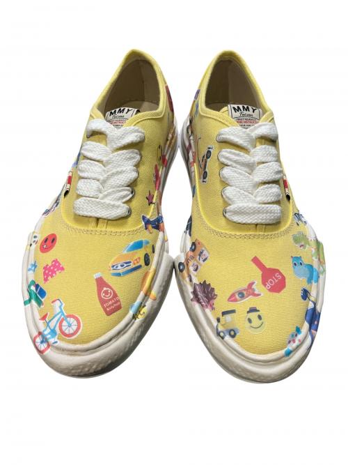 Maison MIHARA YASUHIRO（メゾン ミハラ ヤスヒロ）Maison MIHARA YASUHIRO (メゾン ミハラ ヤスヒロ) BAKER OG Sole Sticker Printed Canvas Low-top Sneaker イエロー サイズ:47 未使用品の古着・服飾アイテム