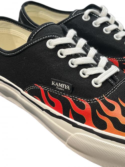 KAMIYA（カミヤ）KAMIYA (カミヤ) Herc Fire Pattern Vulcanized Sneaker ブラック サイズ:43 未使用品の古着・服飾アイテム