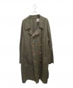 KOLORカラー）の古着「MULTI STITCH LAPEL COAT マルチステッチ ラペル コート 」｜オリーブ