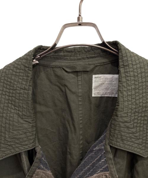 KOLOR（カラー）KOLOR (カラー) MULTI STITCH LAPEL COAT マルチステッチ ラペル コート  オリーブ サイズ:3の古着・服飾アイテム