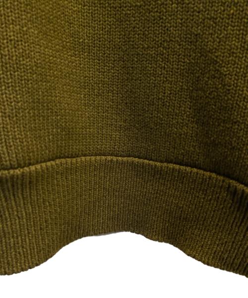 DRIES VAN NOTEN（ドリスヴァンノッテン）DRIES VAN NOTEN (ドリスヴァンノッテン) ニットドッキング カットソー オリーブ サイズ:Ｍの古着・服飾アイテム