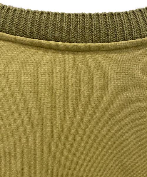 DRIES VAN NOTEN（ドリスヴァンノッテン）DRIES VAN NOTEN (ドリスヴァンノッテン) ニットドッキング カットソー オリーブ サイズ:Ｍの古着・服飾アイテム