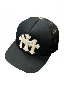 CHROME HEARTS（クロムハーツ）の古着「Triple Cross Trucker Cap」｜ブラック×ホワイト
