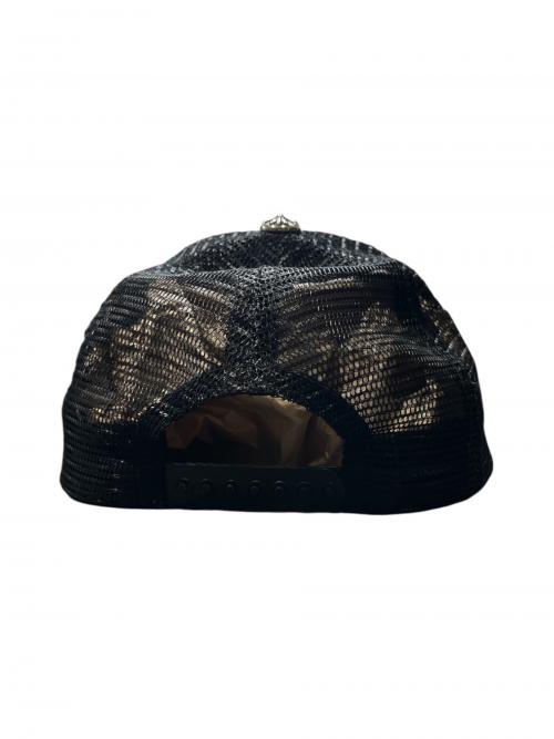 CHROME HEARTS（クロムハーツ）Chrome Hearts (クロムハーツ) Triple Cross Trucker Cap ブラック×ホワイトの古着・服飾アイテム