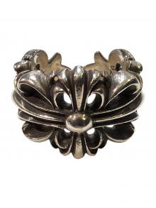 CHROME HEARTS（クロムハーツ）の古着「DOUBLE FLORAL CROSS RING ダブルフローラルクロスリング」｜シルバー