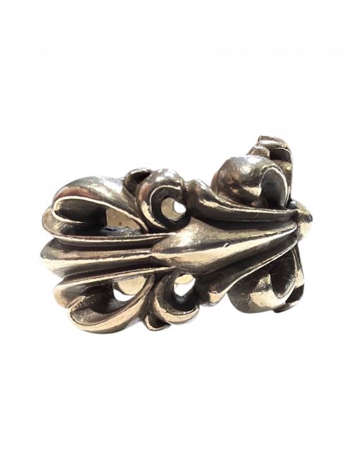 CHROME HEARTS（クロムハーツ）CHROME HEARTS (クロムハーツ) DOUBLE FLORAL CROSS RING ダブルフローラルクロスリング シルバー サイズ:21号の古着・服飾アイテム