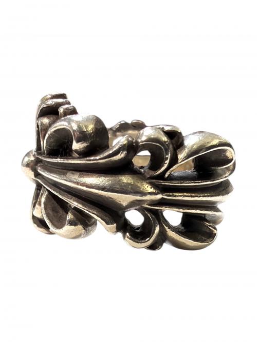 CHROME HEARTS（クロムハーツ）CHROME HEARTS (クロムハーツ) DOUBLE FLORAL CROSS RING ダブルフローラルクロスリング シルバー サイズ:21号の古着・服飾アイテム