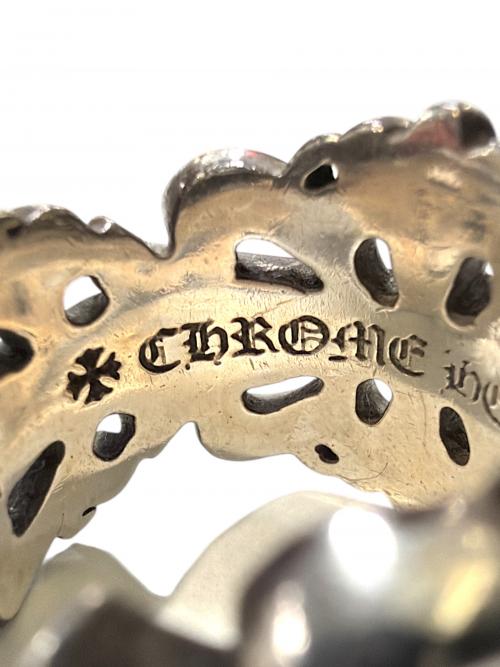 CHROME HEARTS（クロムハーツ）CHROME HEARTS (クロムハーツ) DOUBLE FLORAL CROSS RING ダブルフローラルクロスリング シルバー サイズ:21号の古着・服飾アイテム