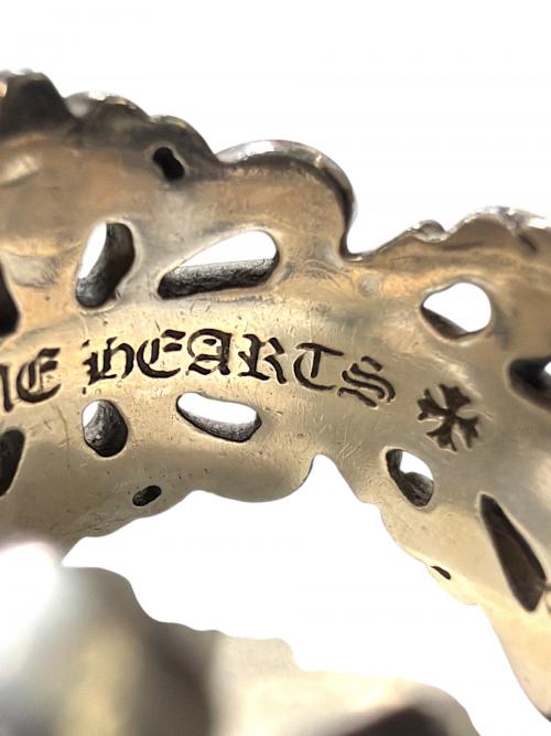 CHROME HEARTS（クロムハーツ）CHROME HEARTS (クロムハーツ) DOUBLE FLORAL CROSS RING ダブルフローラルクロスリング シルバー サイズ:21号の古着・服飾アイテム