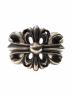 CHROME HEARTS (クロムハーツ) DOUBLE FLORAL CROSS RING ダブルフローラルクロスリング シルバー サイズ:21号：360000円