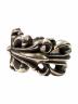 中古・古着 CHROME HEARTS (クロムハーツ) DOUBLE FLORAL CROSS RING ダブルフローラルクロスリング シルバー サイズ:21号：360000円