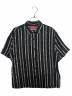 Supreme（シュプリーム）の古着「Old English Stripe Silk S/S Shi0rt ( オールド イングリッシュ ストライプ シルク ショートスリーブ シャツ )」｜ブラック×ホワイト