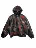 Supreme（シュプリーム）の古着「Guns Embroidered Hooded Leather Jacket ( ガンズ エンブロイダード フーデッド レザー ジャケット )」｜ブラック