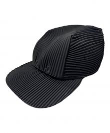 HOMME PLISSE ISSEY MIYAKE（オム プリッセ イッセイ ミヤケ）の古着「PLEATS CAP」｜ブラック