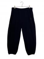 AFBエーエフビー）の古着「STUDDED BAGGY SWEAT PANTS」｜ネイビー