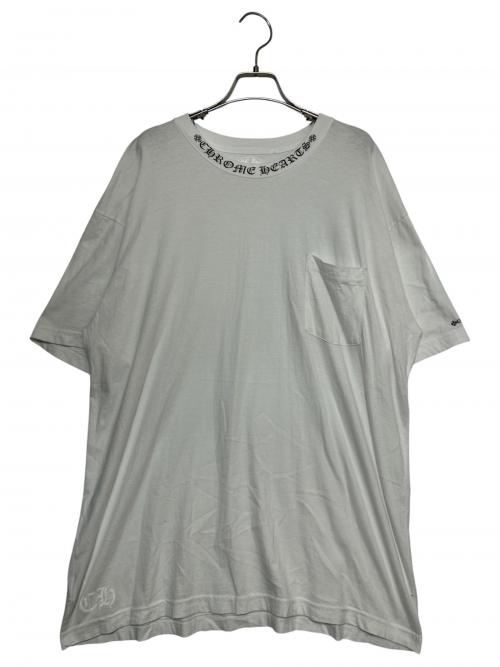 CHROME HEARTS（クロムハーツ）CHROME HEARTS (クロムハーツ) Neck Logo S/S T-Shirt ホワイト サイズ:XXLの古着・服飾アイテム