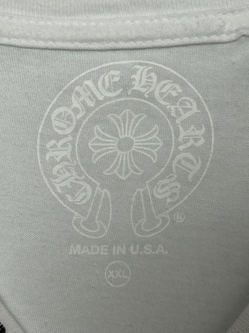CHROME HEARTS（クロムハーツ）CHROME HEARTS (クロムハーツ) Neck Logo S/S T-Shirt ホワイト サイズ:XXLの古着・服飾アイテム