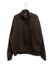 AURALEE（オーラリー）の古着「BABY CAMEL FLANNEL ZIP BLOUSON」｜ブラウン