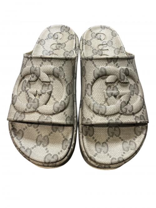 GUCCI（グッチ）GUCCI (グッチ) インターロッキングG スライド カーキ サイズ:11の古着・服飾アイテム