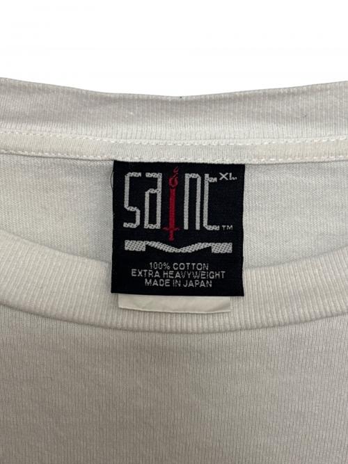 SAINT MICHAEL（セントマイケル）SAINT MICHAEL (セントマイケル) RIBON SAINT / WH+BU ホワイト サイズ:XLの古着・服飾アイテム