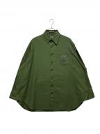 RAF SIMONSラフシモンズ）の古着「22AW PIN OVERSIZED DENIM SHIRT」｜オリーブ