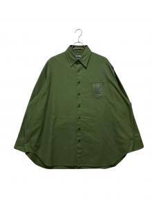 RAF SIMONS（ラフシモンズ）の古着「22AW PIN OVERSIZED DENIM SHIRT」｜オリーブ