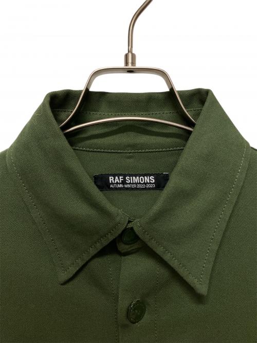 RAF SIMONS（ラフシモンズ）RAF SIMONS (ラフシモンズ) 22AW PIN OVERSIZED DENIM SHIRT オリーブ サイズ:XSの古着・服飾アイテム