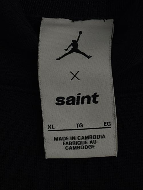 SAINT MICHAEL（セントマイケル）SAINT MICHAEL (セントマイケル) JORDAN BRAND (ジョーダン ブランド) 26SS MJ SM FLC HOODIE ブラック サイズ:XLの古着・服飾アイテム