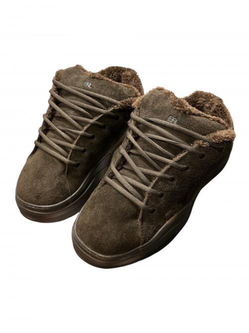 ERL（イーアールエル）ERL (イーアールエル) Suede Vamp Skate Sneaker ブラウン サイズ:11 未使用品の古着・服飾アイテム