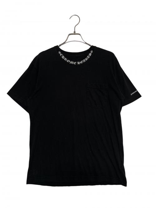CHROME HEARTS（クロムハーツ）CHROME HEARTS (クロムハーツ) Neck Logo S/S Tee ブラック サイズ:Lの古着・服飾アイテム