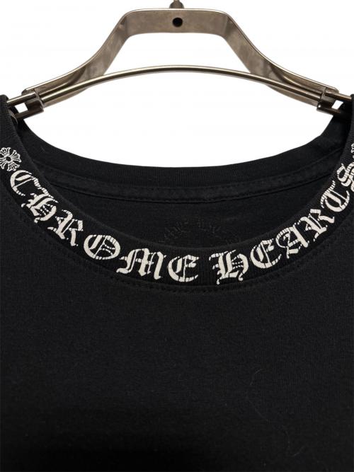 CHROME HEARTS（クロムハーツ）CHROME HEARTS (クロムハーツ) Neck Logo S/S Tee ブラック サイズ:Lの古着・服飾アイテム