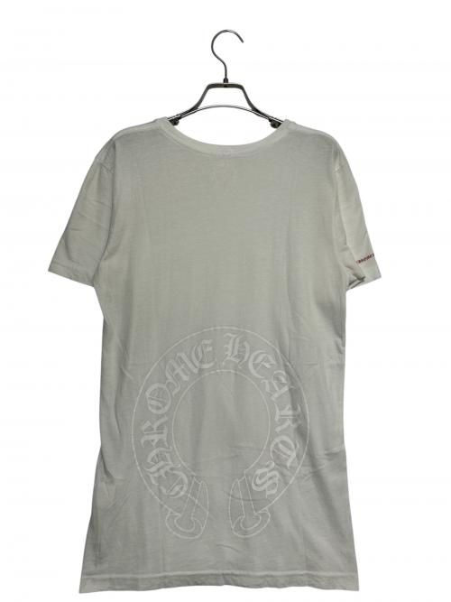 CHROME HEARTS（クロムハーツ）CHROME HEARTS (クロムハーツ) Horseshoe Scroll Label Pocket T-Shirt ホワイト サイズ:Mの古着・服飾アイテム