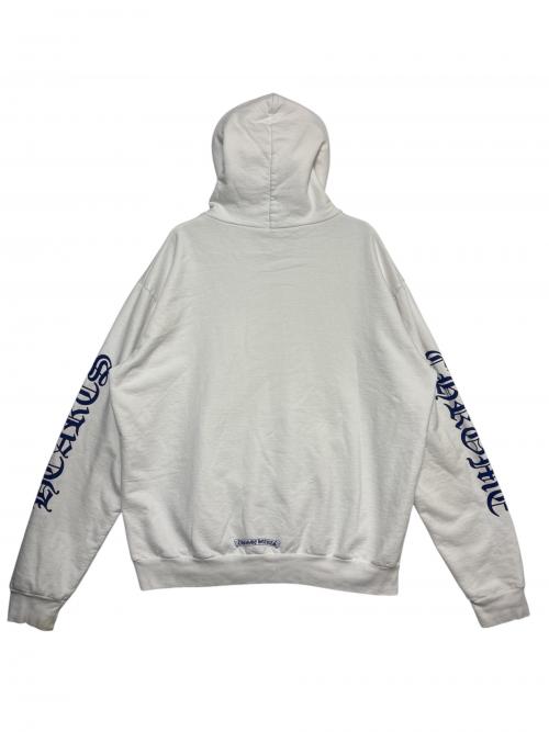 CHROME HEARTS（クロムハーツ）CHROME HEARTS (クロムハーツ) Vertical Logo Zip Up Hoodie ホワイト サイズ:Lの古着・服飾アイテム