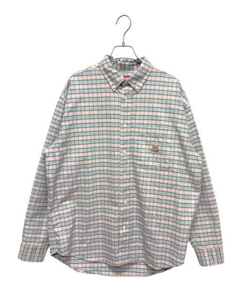 SUPREME（シュプリーム）SUPREME (シュプリーム) 25FW Loose Fit Flannel Oxford Shirt ピンク×ブルー サイズ:Sの古着・服飾アイテム