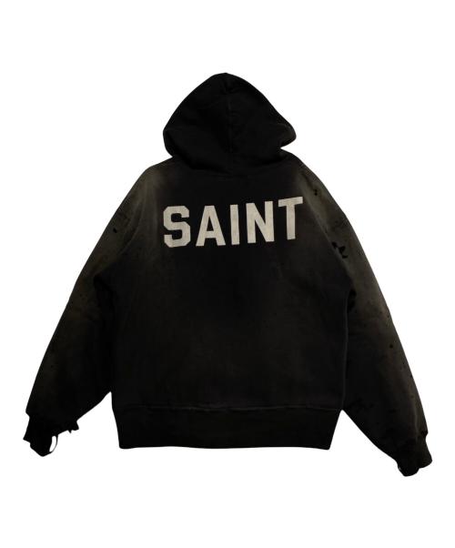 SAINT MICHAEL（セントマイケル）SAINT MICHAEL (セントマイケル) BerBerJin (ベルベルジン) BB_DBL FACE HOODIE/SAINT/BLACK グレー サイズ:XLの古着・服飾アイテム