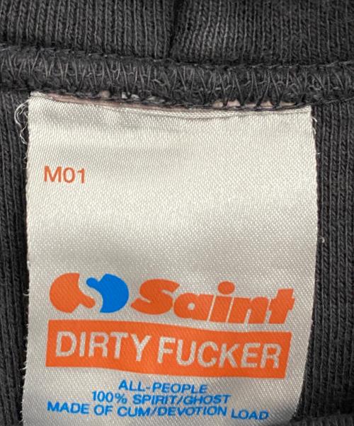 SAINT MICHAEL（セントマイケル）SAINT MICHAEL (セントマイケル) BerBerJin (ベルベルジン) BB_DBL FACE HOODIE/SAINT/BLACK グレー サイズ:XLの古着・服飾アイテム