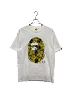 A BATHING APEアベイシングエイプ）の古着「BAPE CARD BIG APE HEAD TEE」｜ホワイト